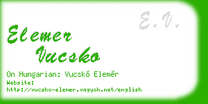 elemer vucsko business card