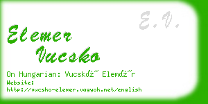 elemer vucsko business card